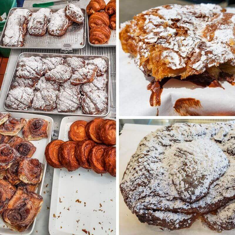 plate of chocolate croissants