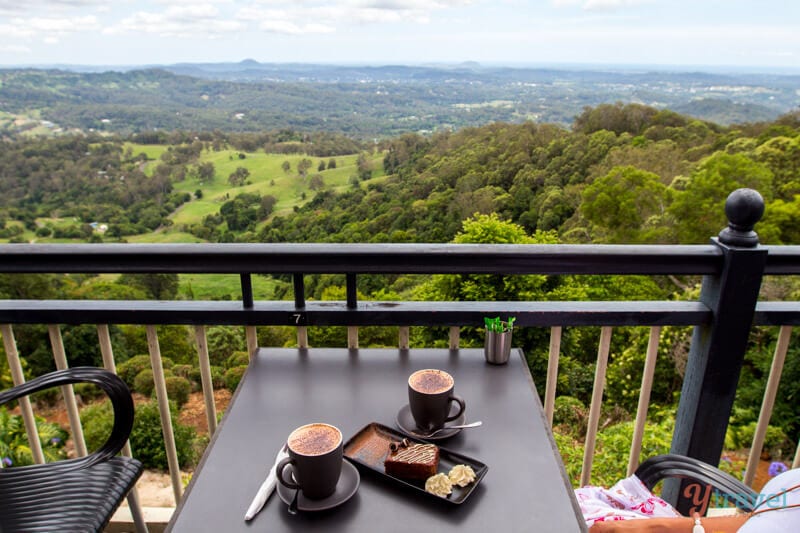 Beautiful views of the Sunshine Coast Hinterland from Montville