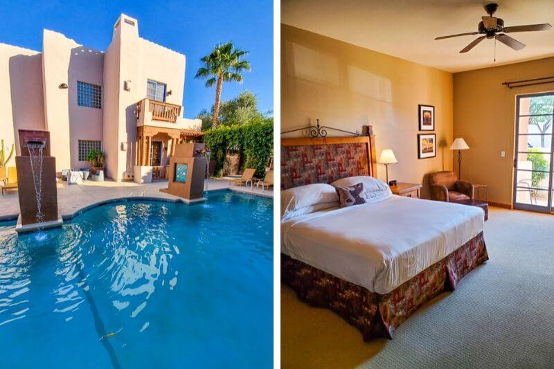 swimming pool and rooms at the Lodge on the Desert, Tucson