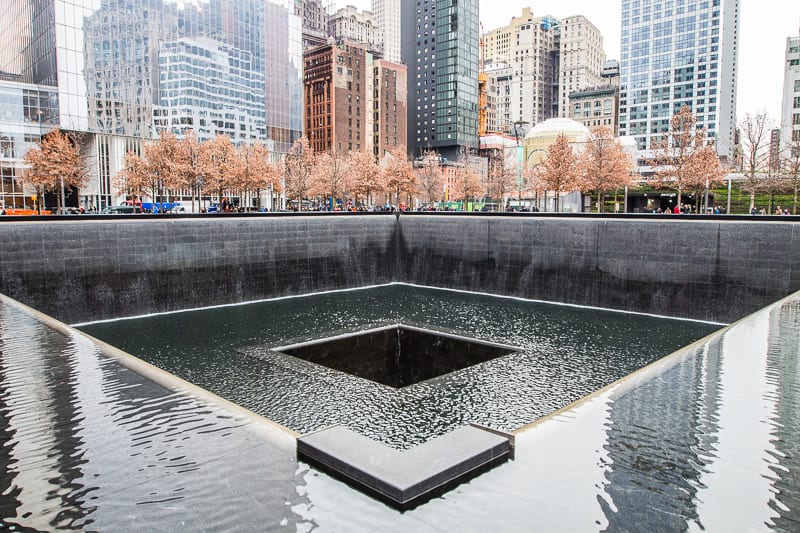 memorial pools at 911 memorial