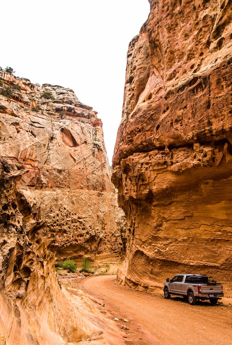 F250 on Scenic Drive through Capitol Reef National Park, Utah