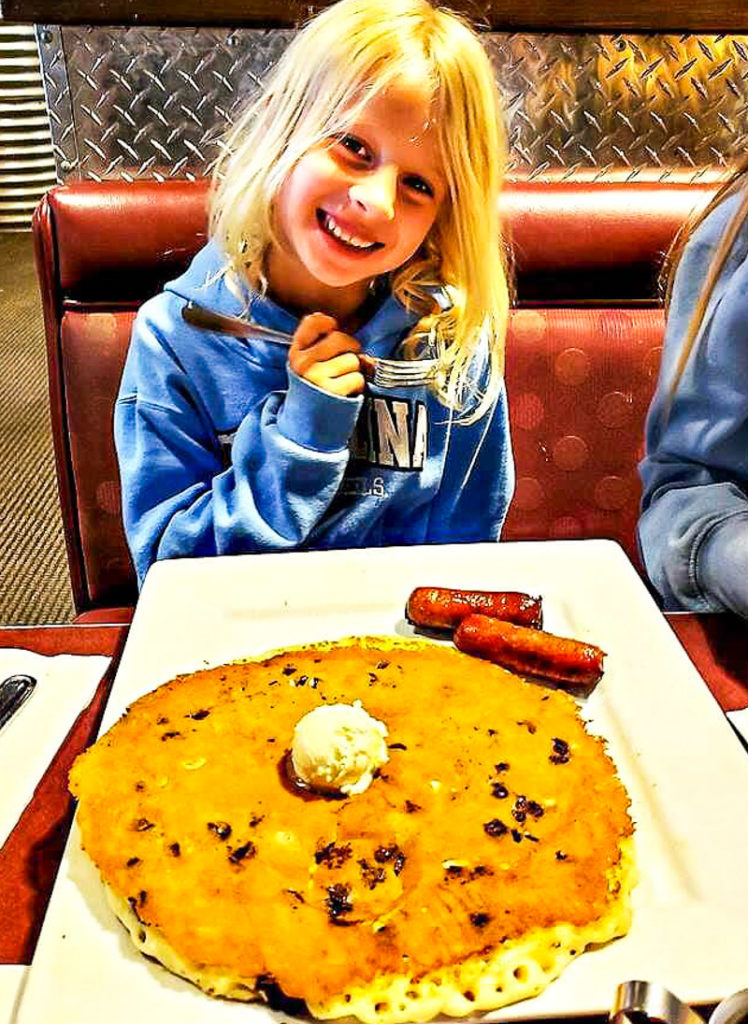 savannah eating giant pancake