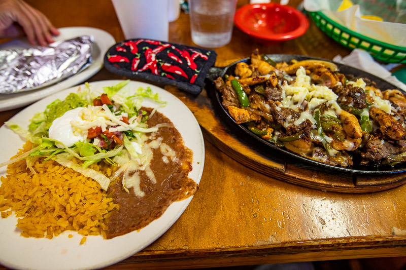 fajitas on table