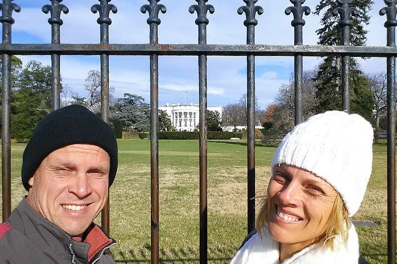 Compulsory selfie at The White House