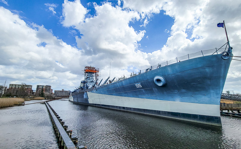 battleship north carolina on water