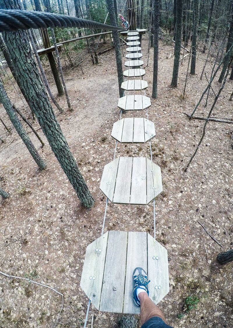 family on obstacle course