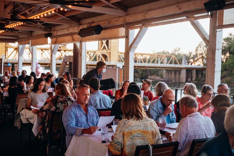 people dining at Rio City cafe old 