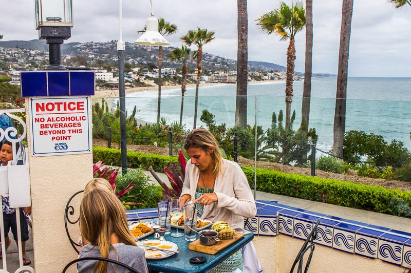 tables with views at Las Brisas, Orange County, California