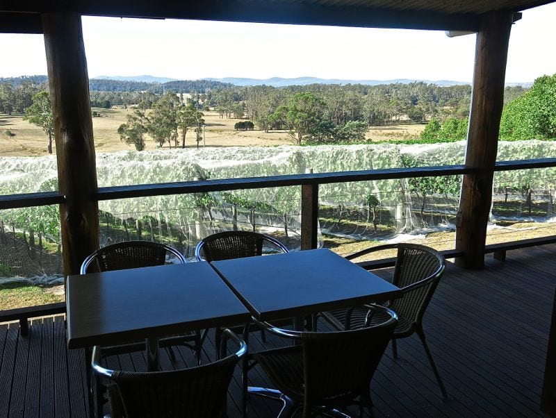 table and chairs on a balcony