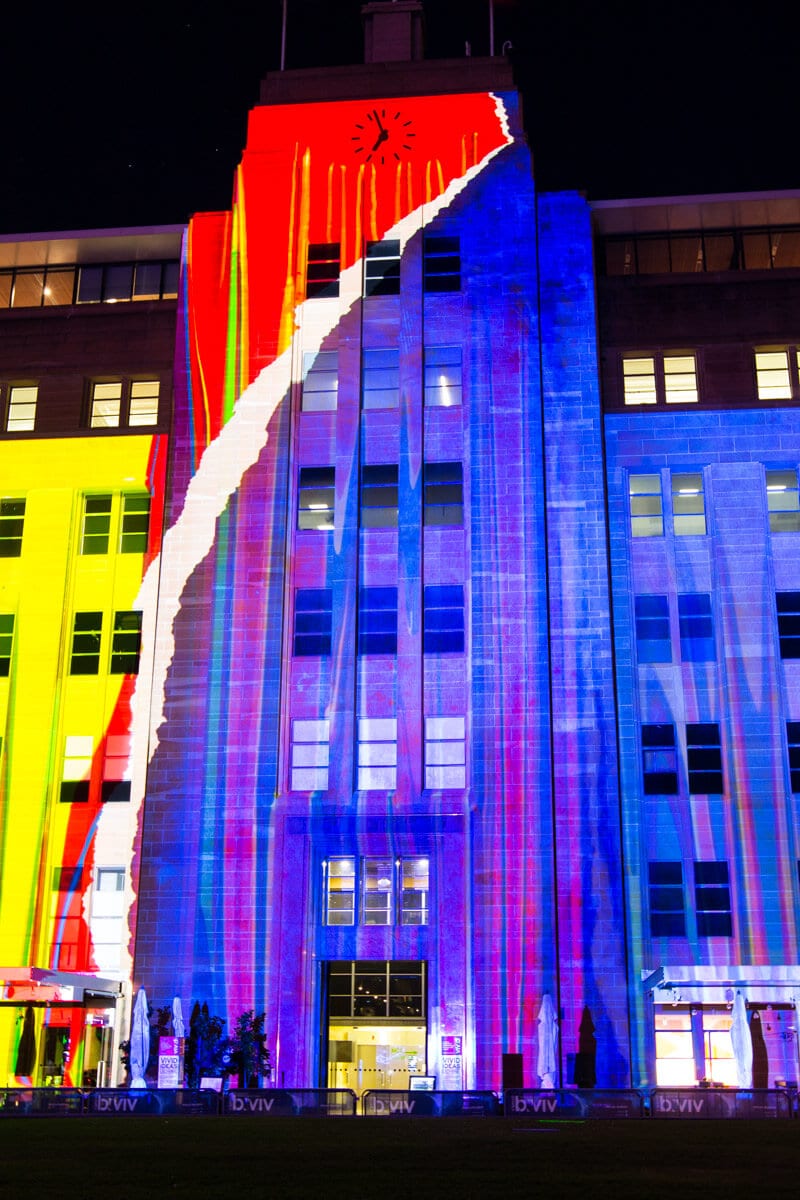 Museum of Contemporary Art in Sydney during the Vivid Sydney Festival