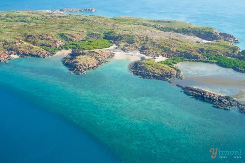 beaches of buccaneer archipelago from above