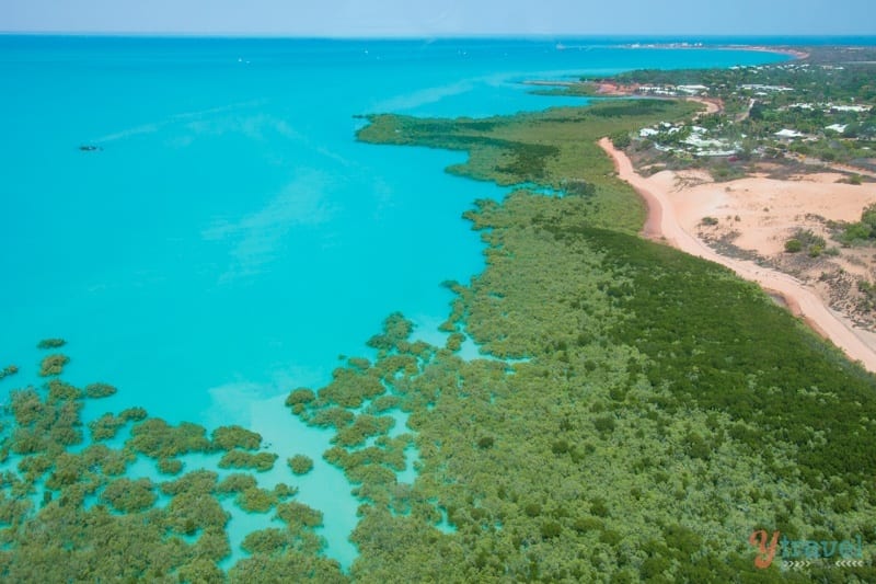 roebuck bay from plane window