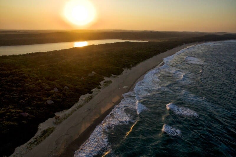 The coastline of Mozambique