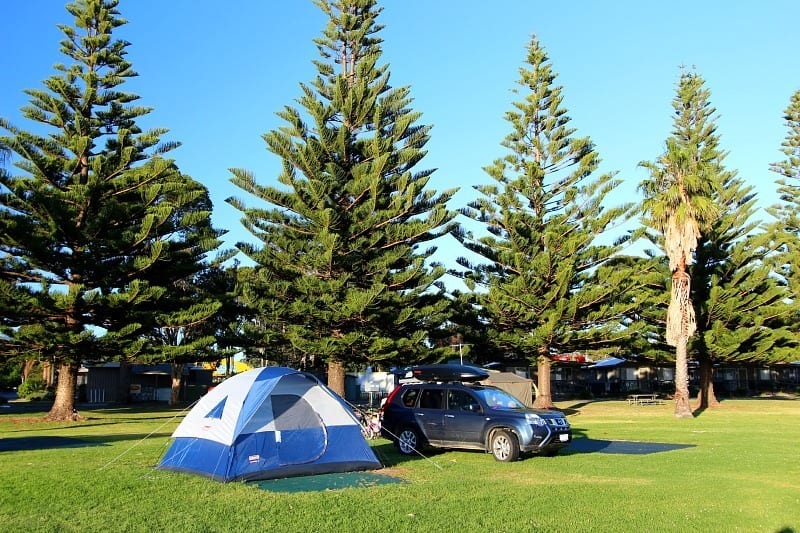 tent in caravan park narooma