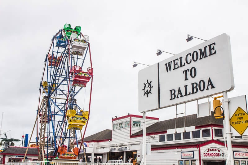 ferris wheel at Balboa Village Fun Zone