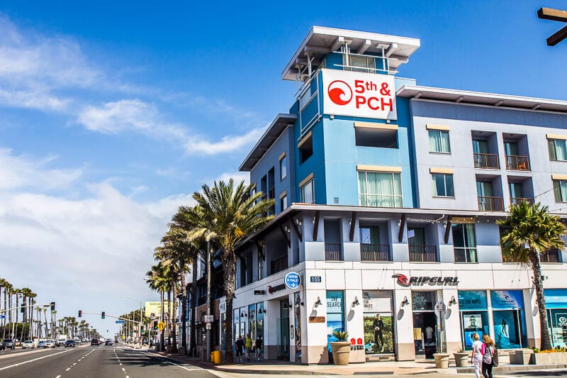 colorful exterior of Kimpton Shorebreak Resort,