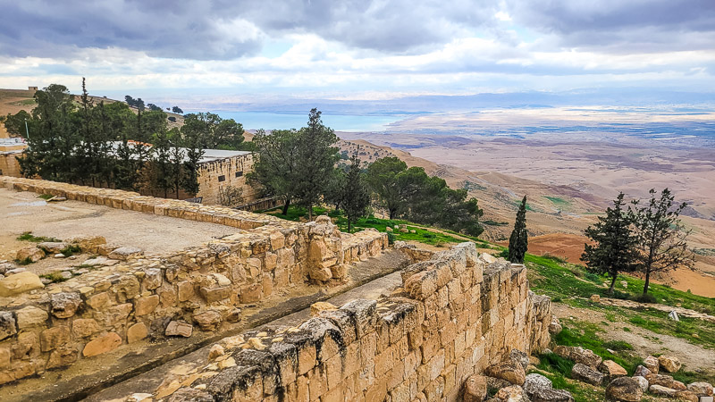 mount nebo with views over dead sea