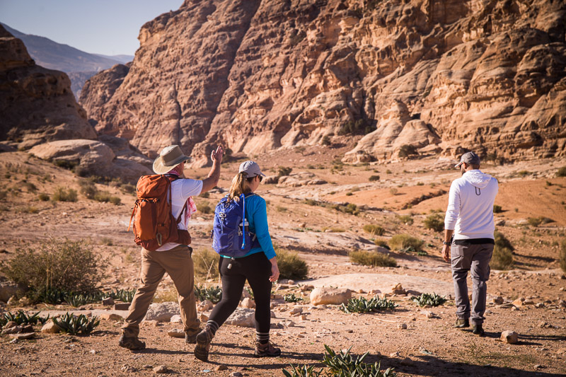 hiking into Petra