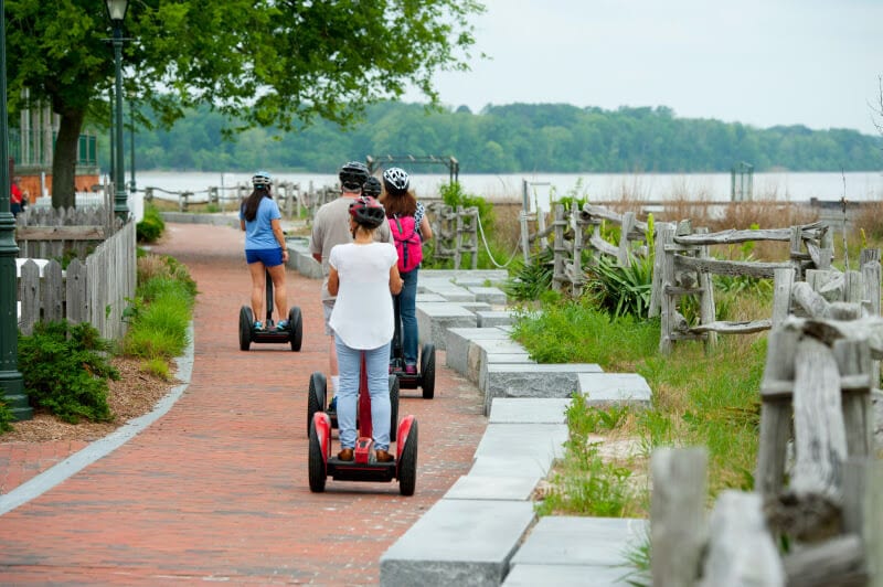 group on a Segway tour of Williamsburg VA