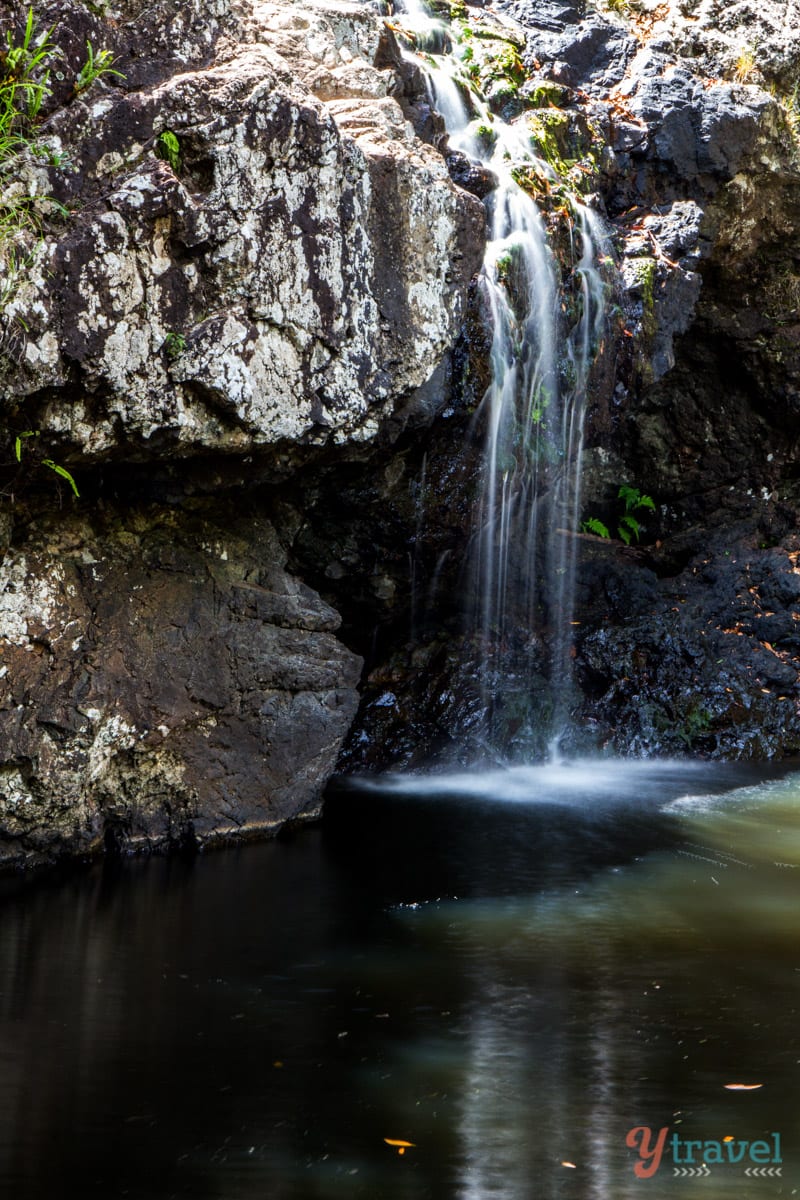 waterfall over water