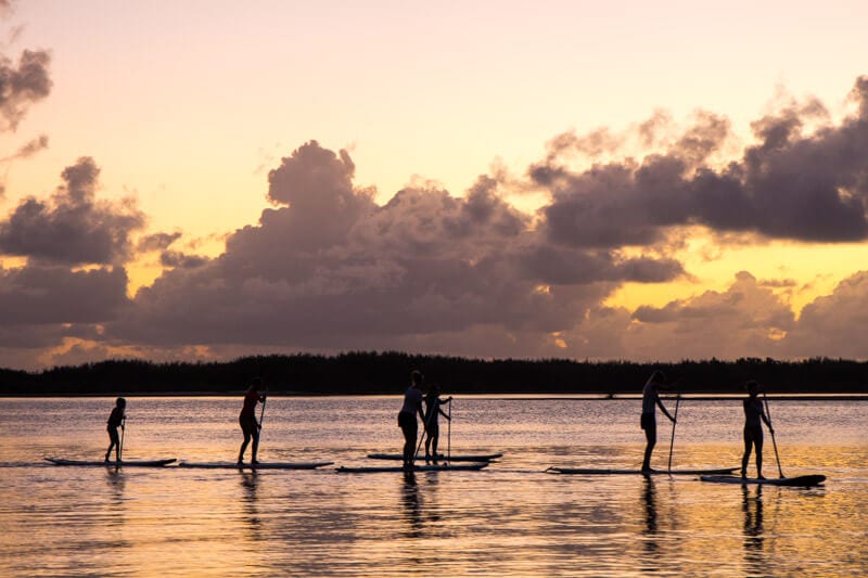 Sunrise stand up paddle board at Golden Beach in Caloundra on the Sunshine Coast