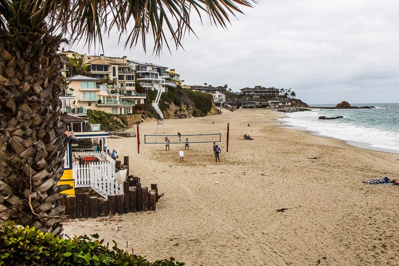 volley ball court on Victoria Beach, Orange County