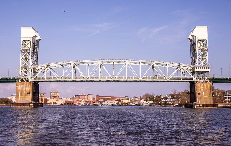 bridge over cape fear river in Wilmington, North Carolina