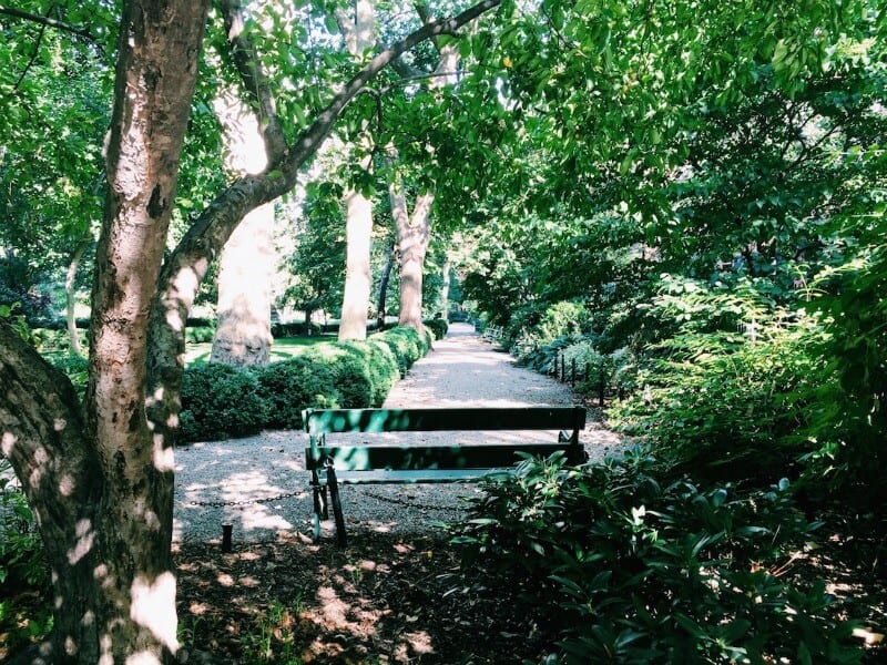 bench in Gramercy Park 