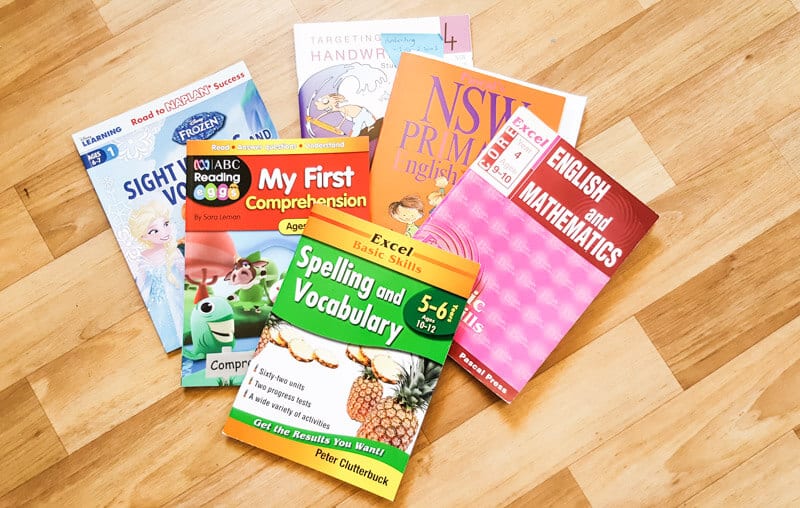 books on the floor