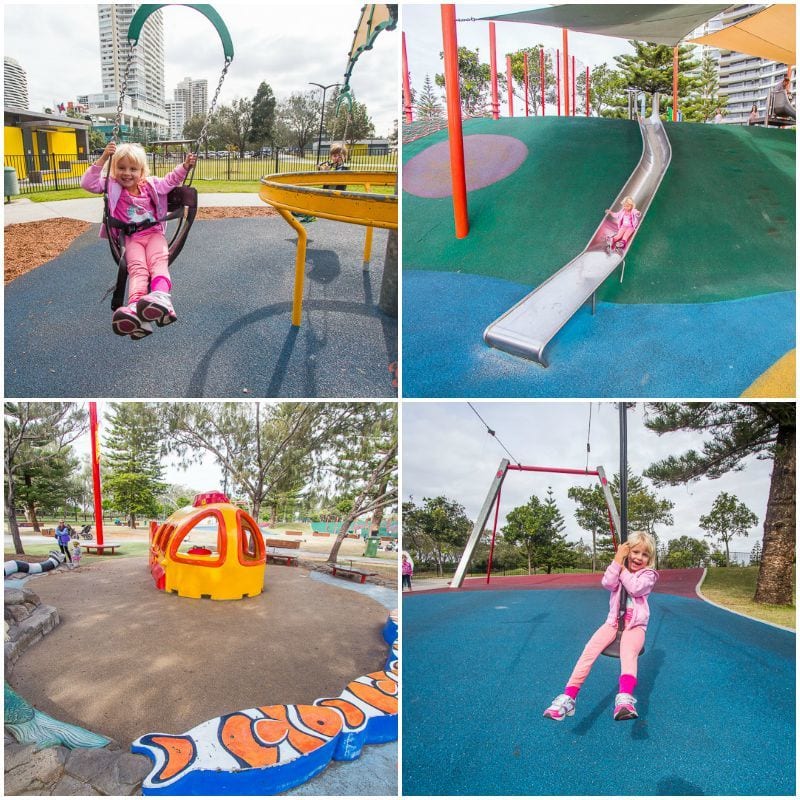 kids playing on a playground