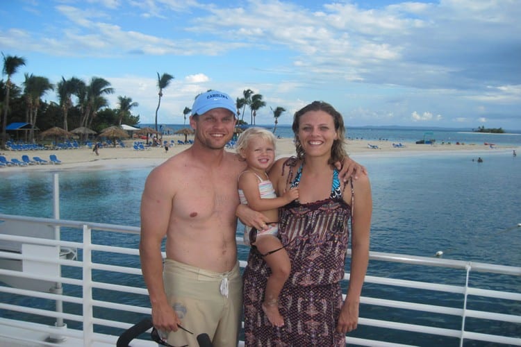 people smiling at the bach in Puerto Rico