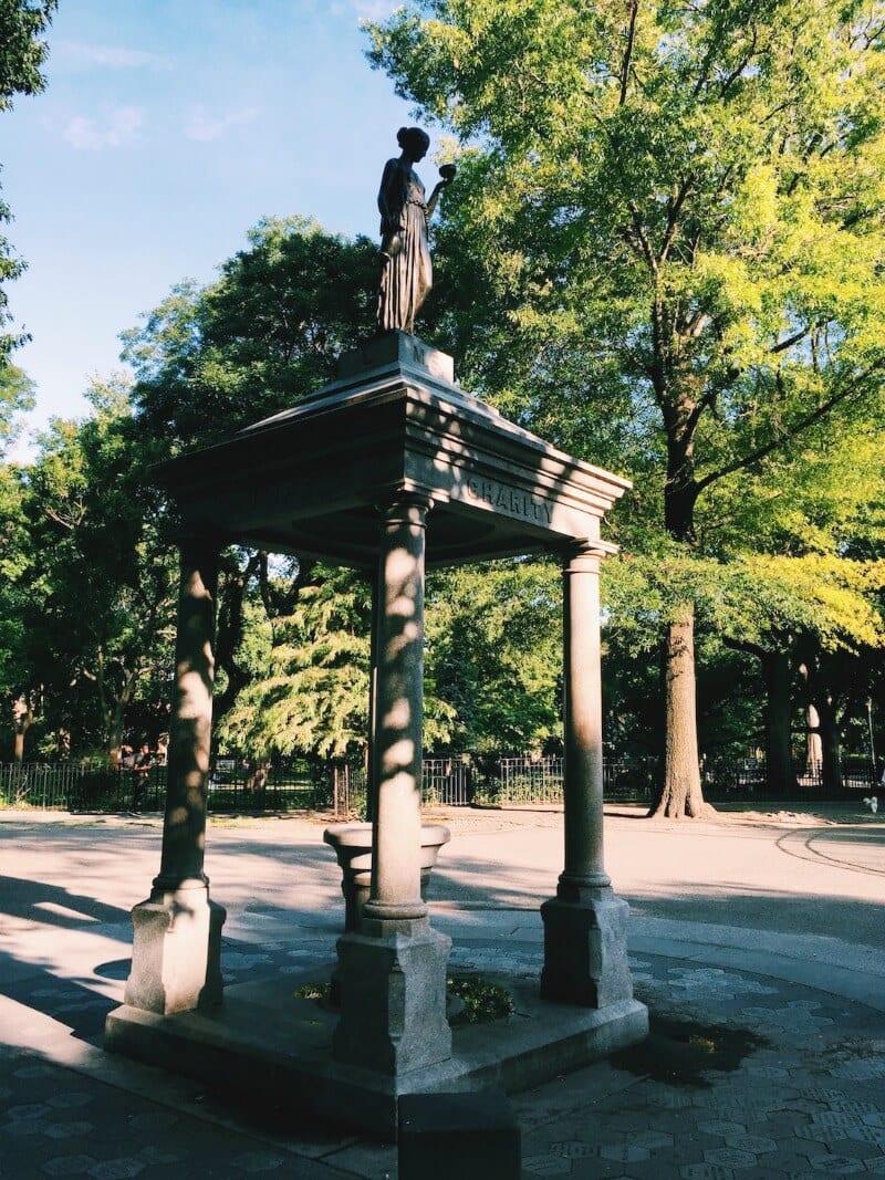 statue in Tompkins Square Park 