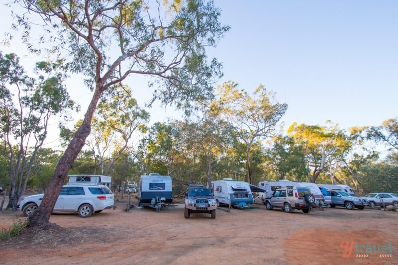 group of carvans at park