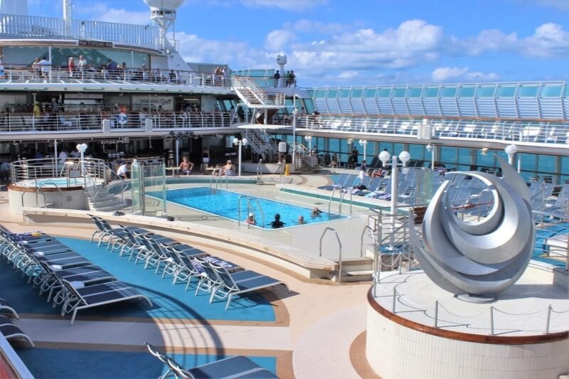 pool deck on cruise