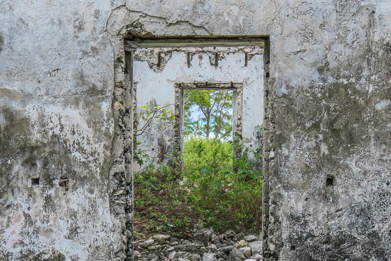 Plantation ruins on Cat Island Bahamas.