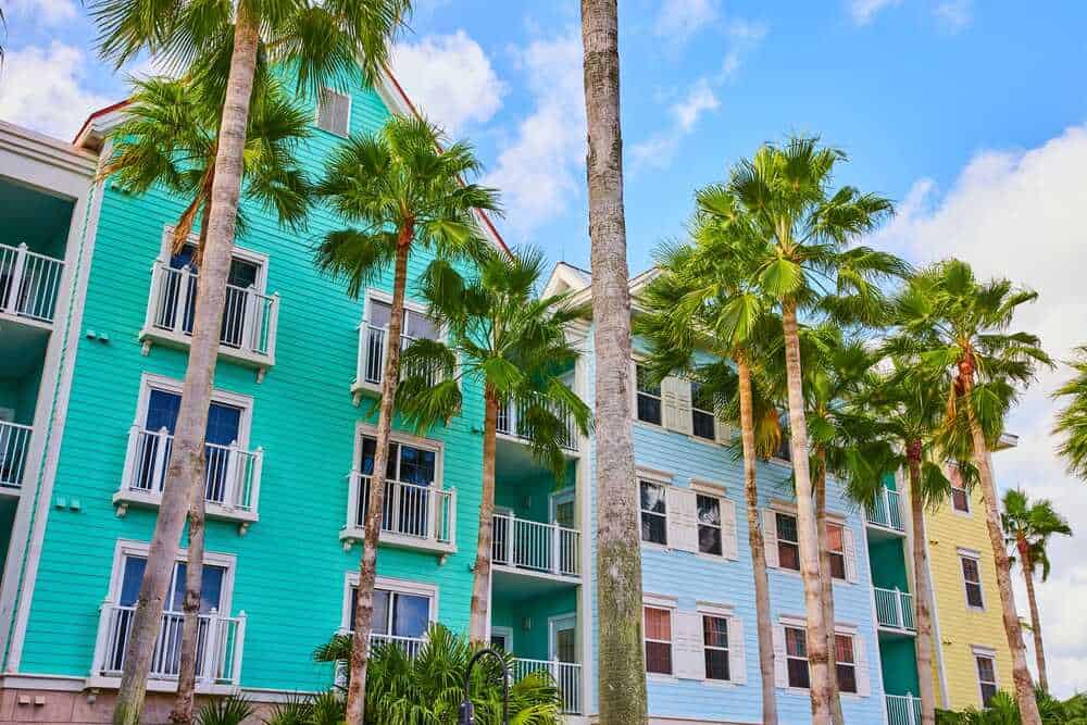 colorful buildings in a row