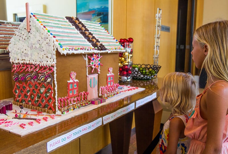 Ginger bread house in the lobby of Holiday Inn Sydney Airport